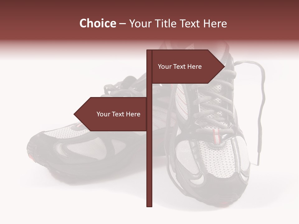A Pair Of Brand New Running Shoes PowerPoint Template