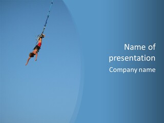 Bungee Jumper High Up In The Sky PowerPoint Template