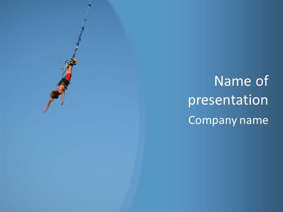 Bungee Jumper High Up In The Sky PowerPoint Template