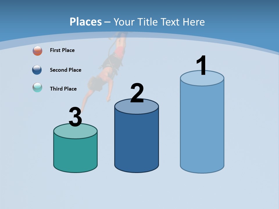 Bungee Jumper High Up In The Sky PowerPoint Template