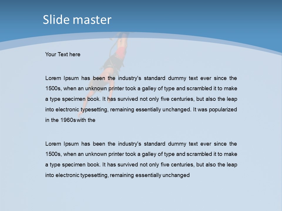 Bungee Jumper High Up In The Sky PowerPoint Template