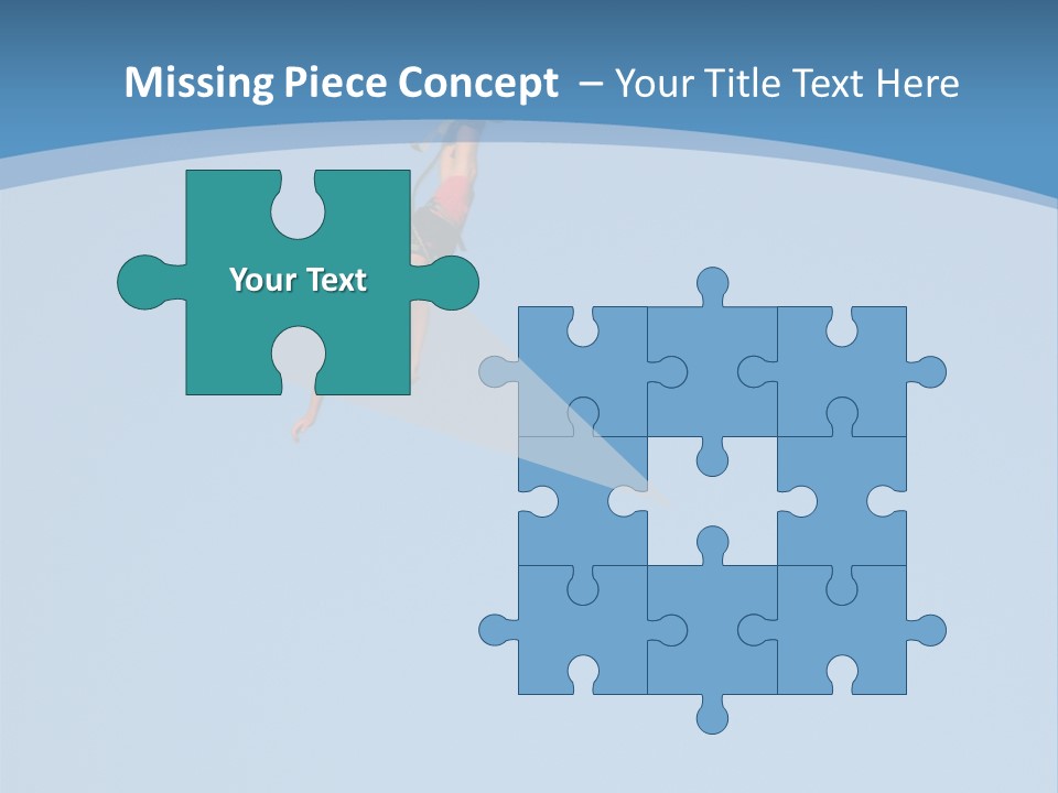 Bungee Jumper High Up In The Sky PowerPoint Template