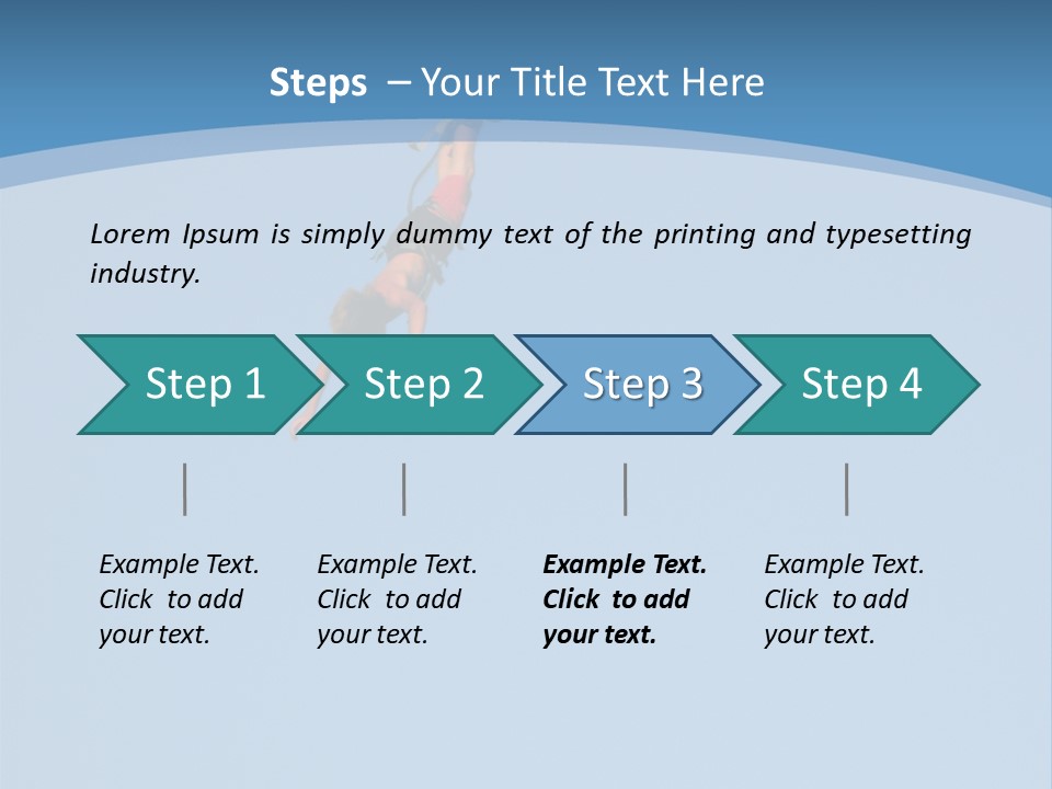 Bungee Jumper High Up In The Sky PowerPoint Template