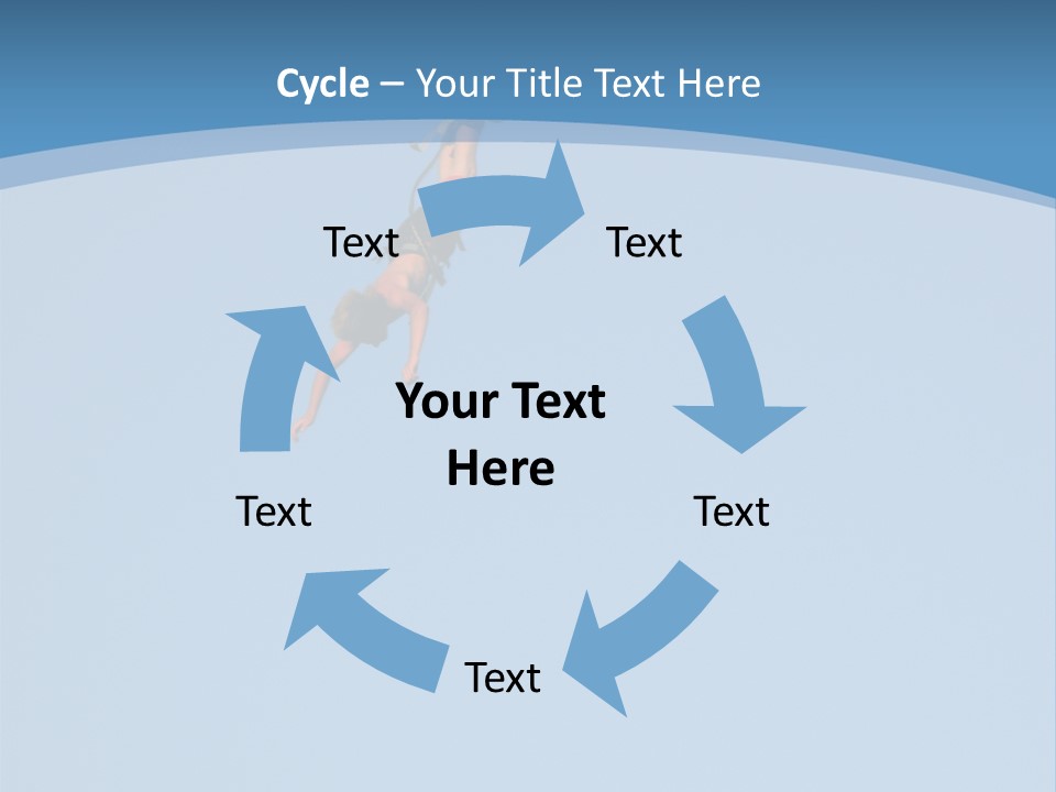 Bungee Jumper High Up In The Sky PowerPoint Template
