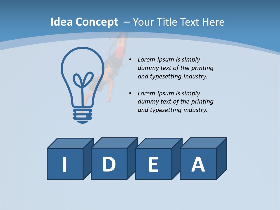 Bungee Jumper High Up In The Sky PowerPoint Template