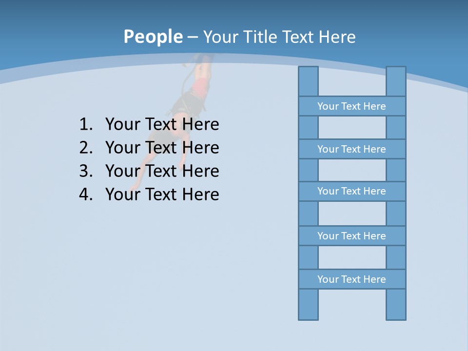 Bungee Jumper High Up In The Sky PowerPoint Template