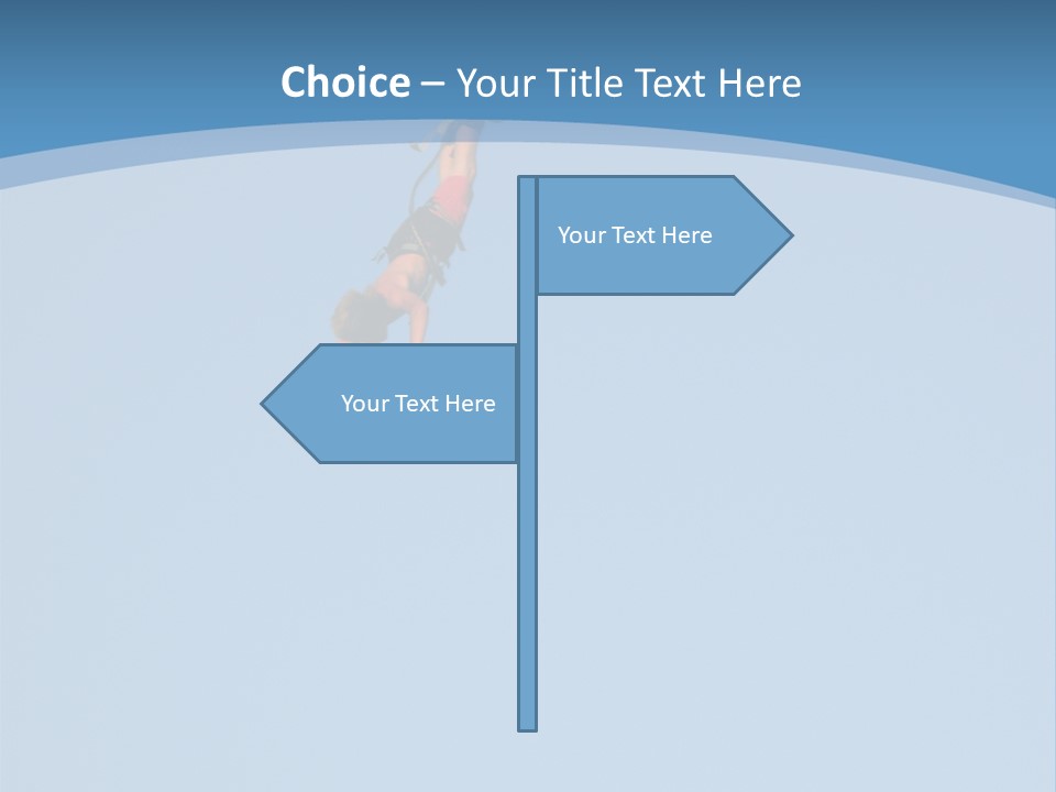 Bungee Jumper High Up In The Sky PowerPoint Template