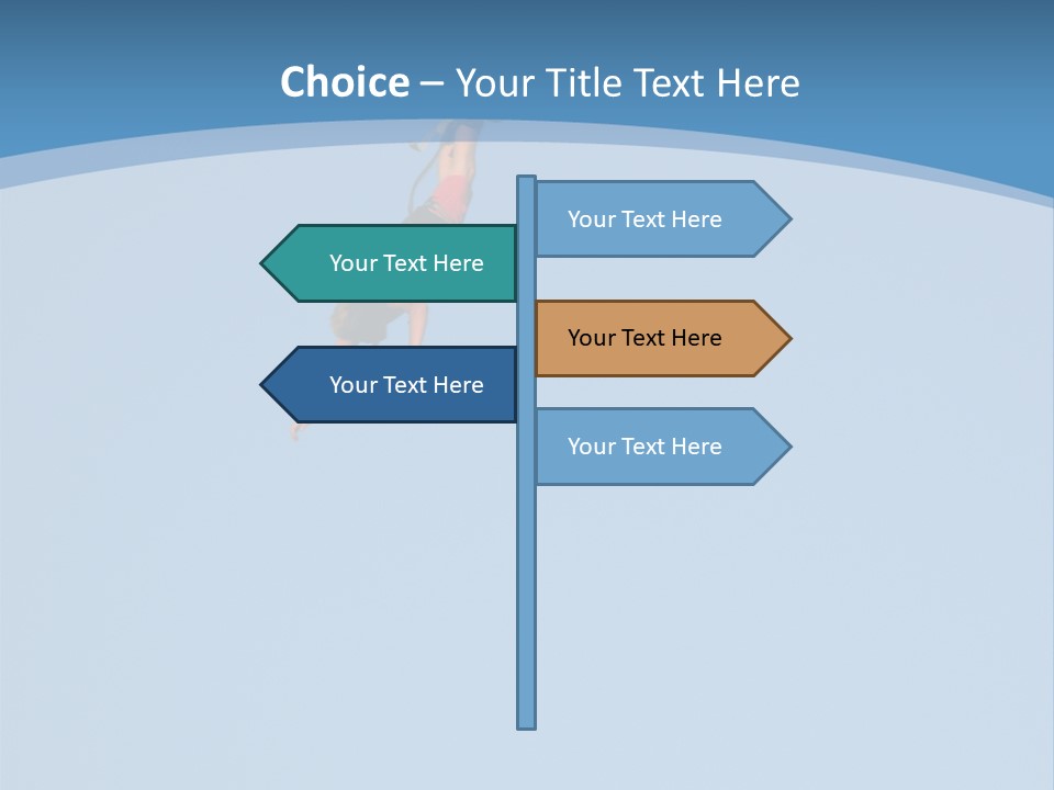 Bungee Jumper High Up In The Sky PowerPoint Template
