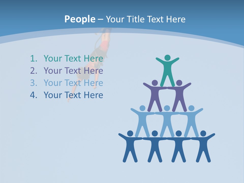 Bungee Jumper High Up In The Sky PowerPoint Template