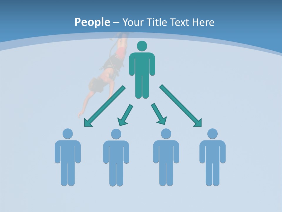 Bungee Jumper High Up In The Sky PowerPoint Template