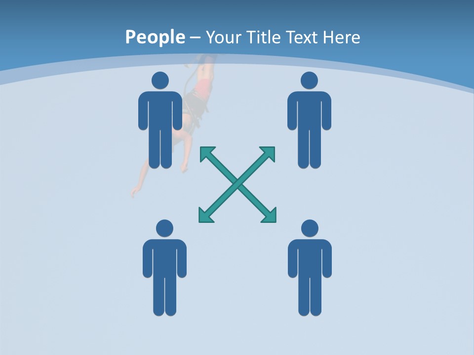 Bungee Jumper High Up In The Sky PowerPoint Template