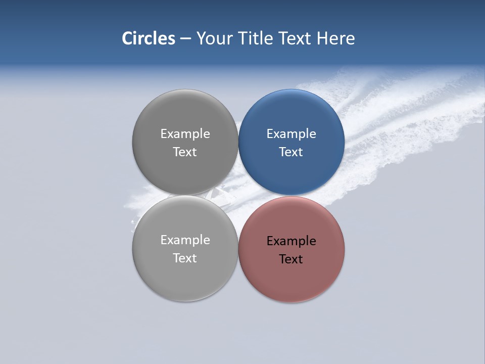 White Boat On The Sea PowerPoint Template