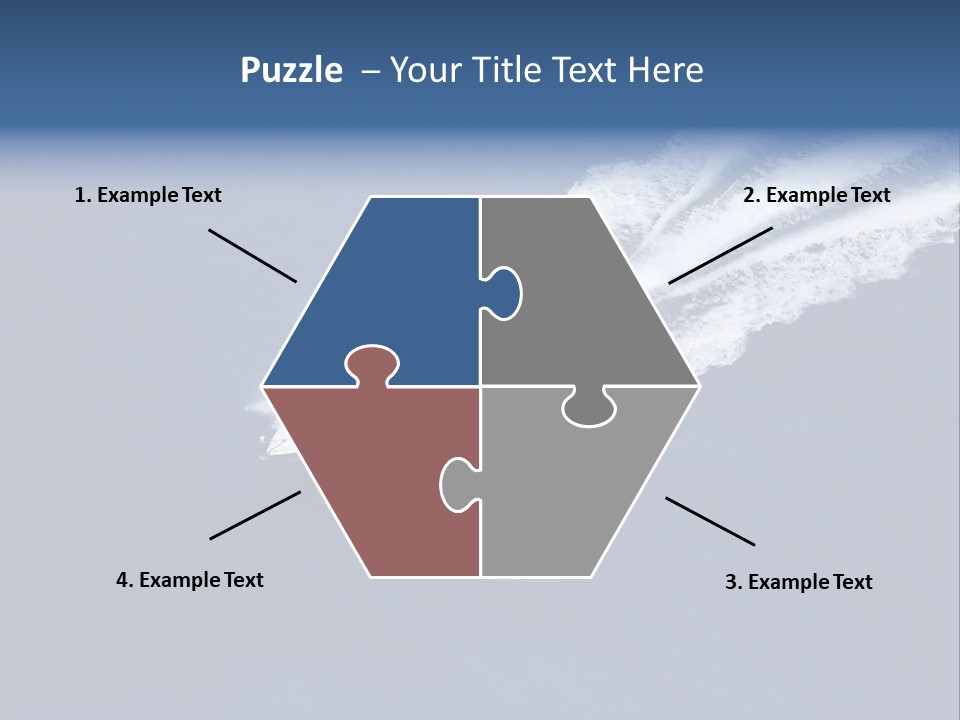 White Boat On The Sea PowerPoint Template