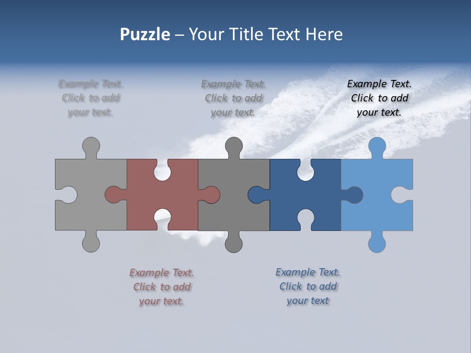 White Boat On The Sea PowerPoint Template