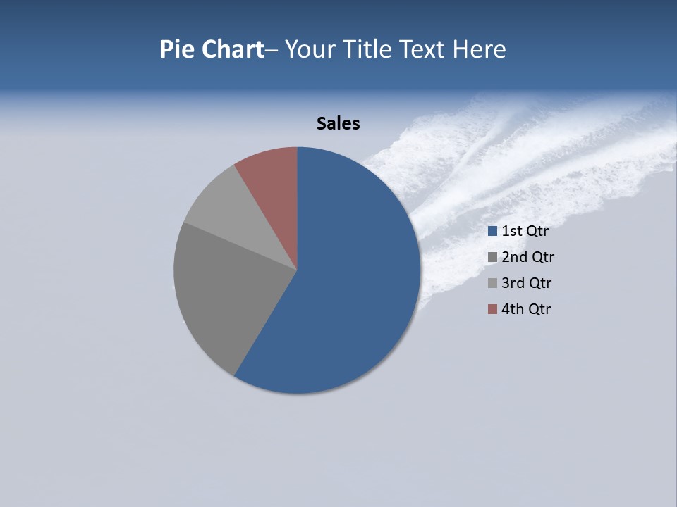 White Boat On The Sea PowerPoint Template