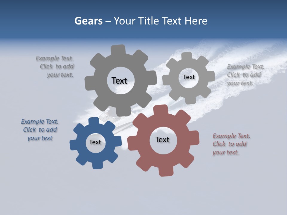 White Boat On The Sea PowerPoint Template