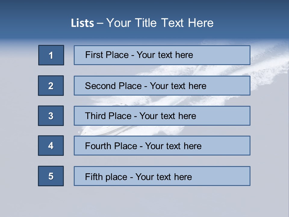White Boat On The Sea PowerPoint Template