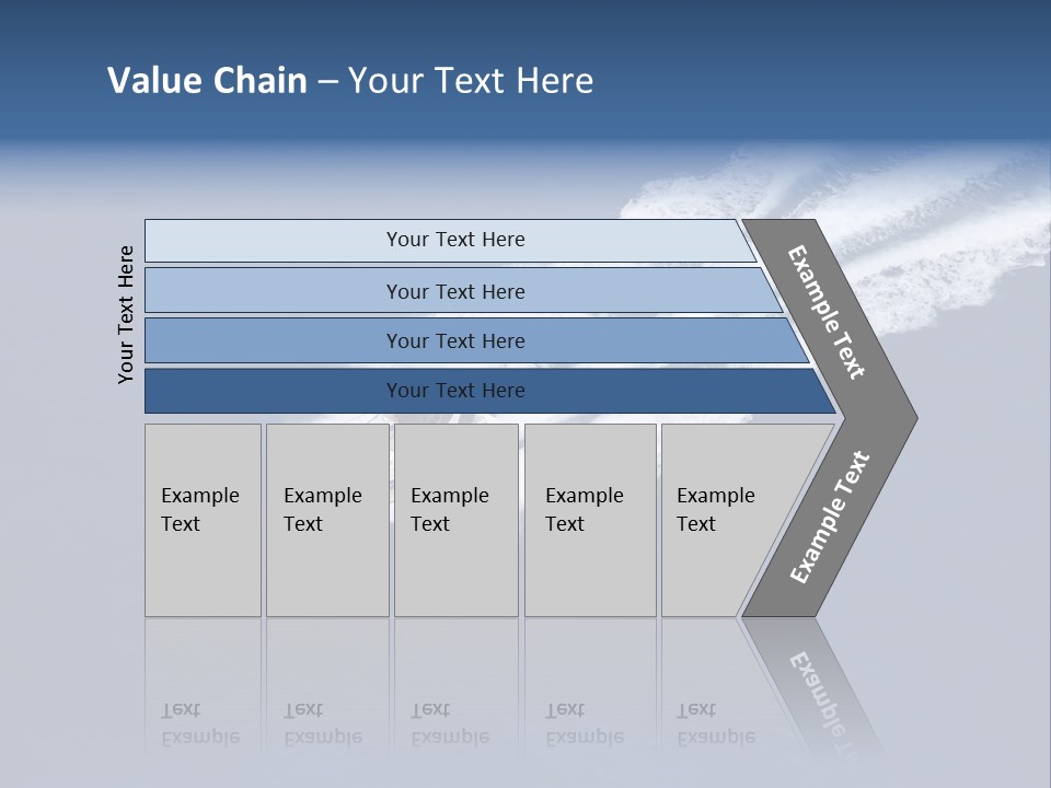 White Boat On The Sea PowerPoint Template