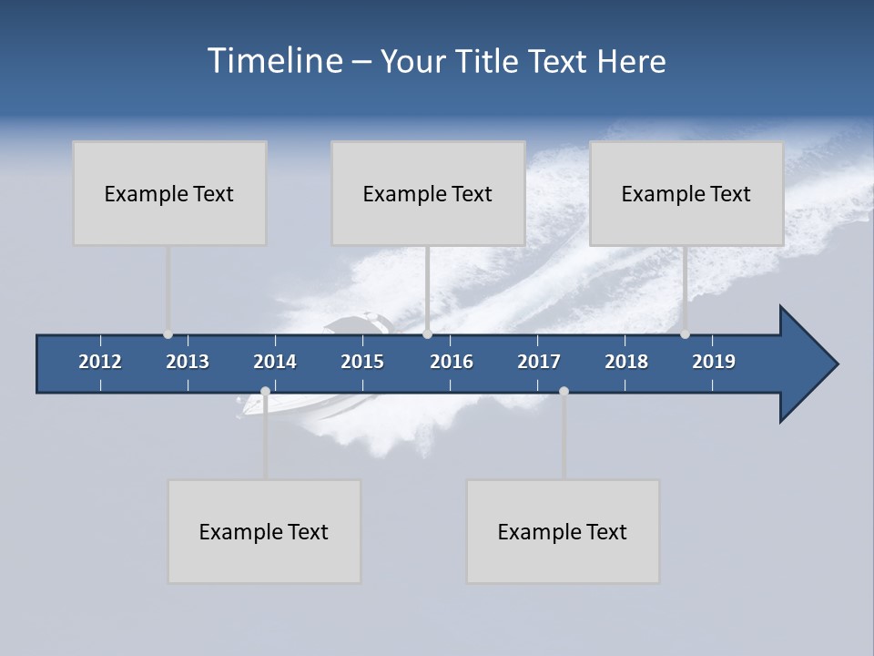 White Boat On The Sea PowerPoint Template