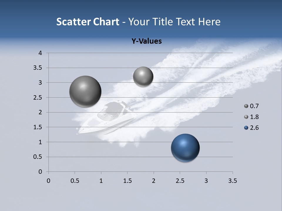 White Boat On The Sea PowerPoint Template