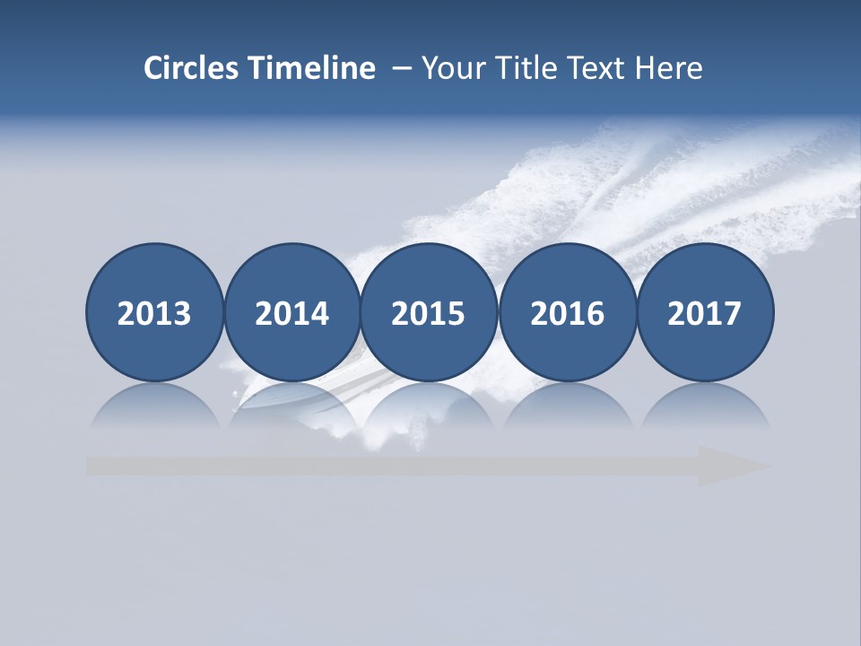 White Boat On The Sea PowerPoint Template