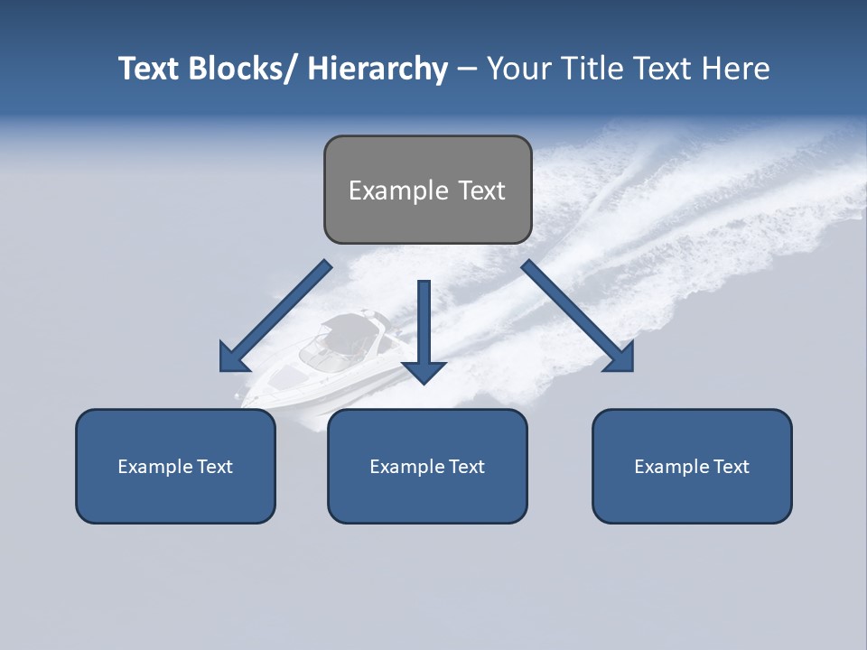 White Boat On The Sea PowerPoint Template