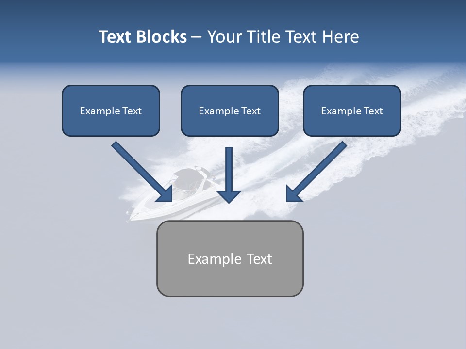 White Boat On The Sea PowerPoint Template