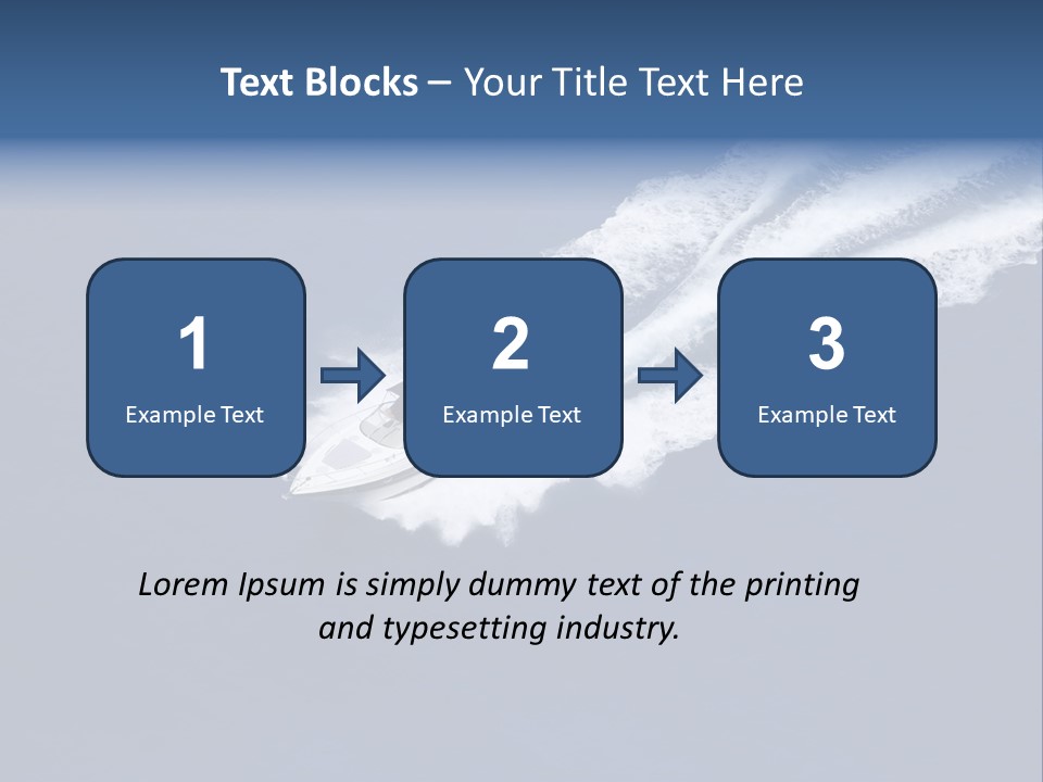 White Boat On The Sea PowerPoint Template