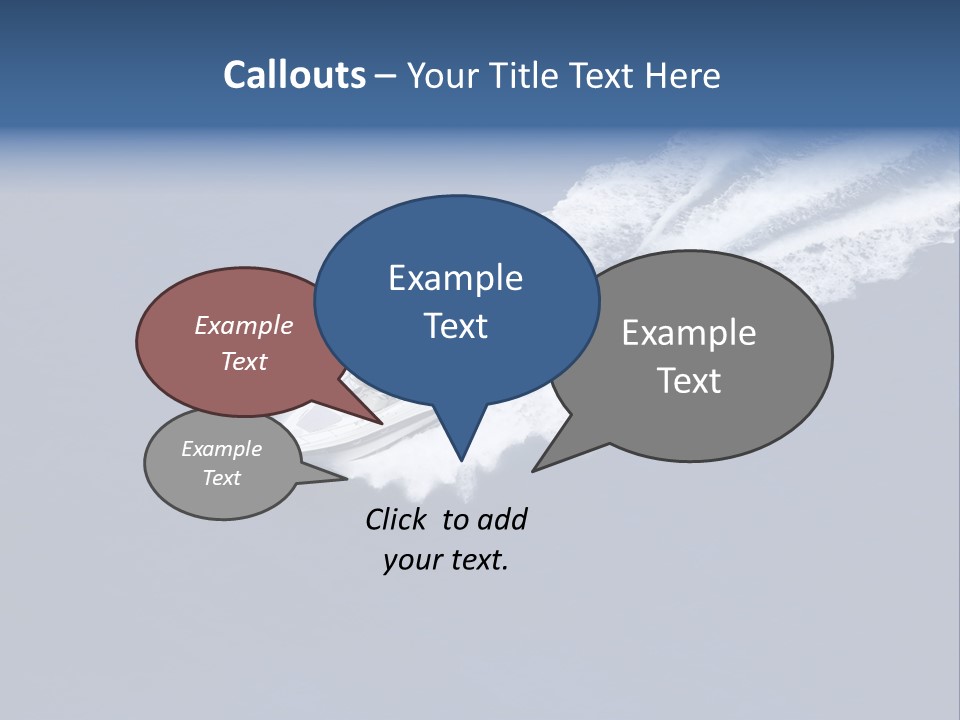 White Boat On The Sea PowerPoint Template