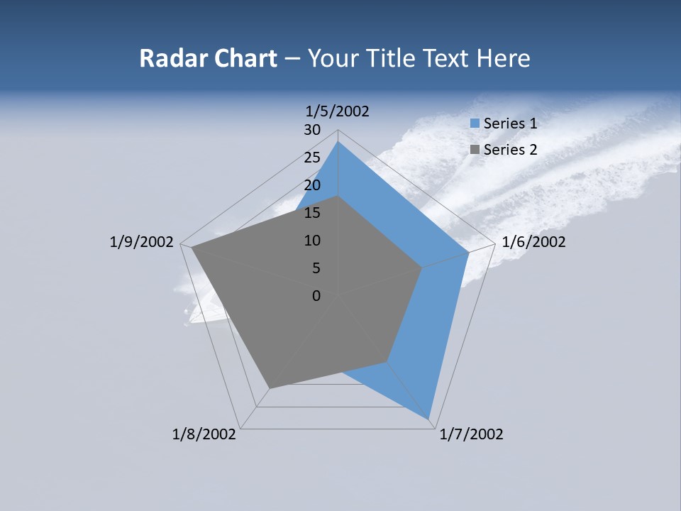 White Boat On The Sea PowerPoint Template