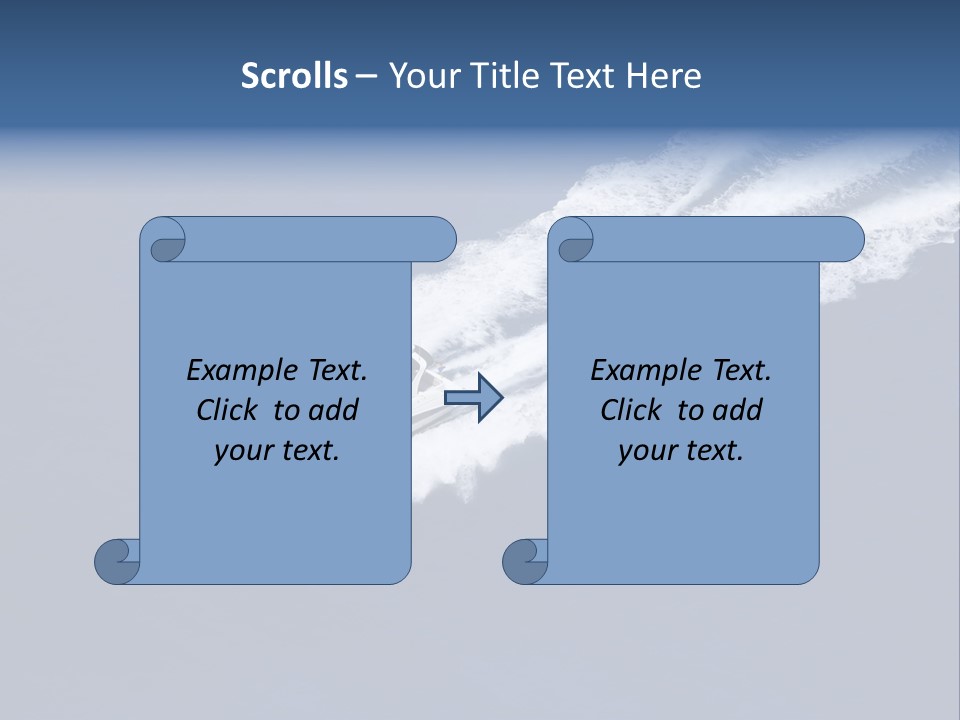 White Boat On The Sea PowerPoint Template