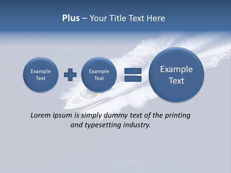 White Boat On The Sea PowerPoint Template