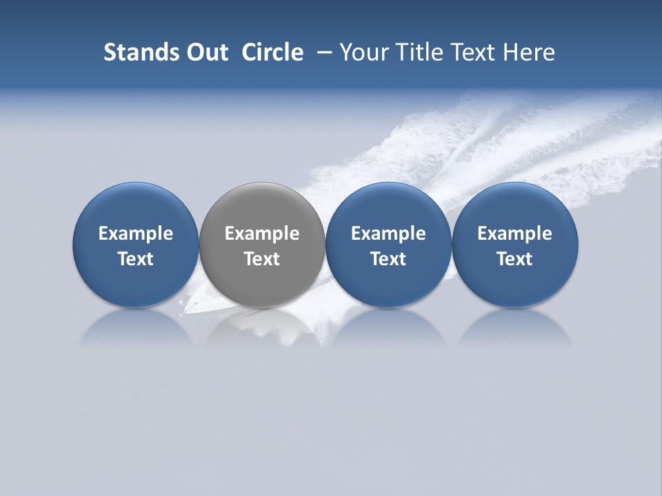 White Boat On The Sea PowerPoint Template