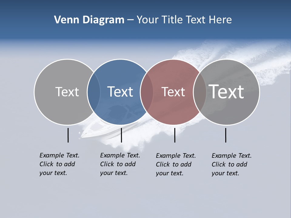 White Boat On The Sea PowerPoint Template