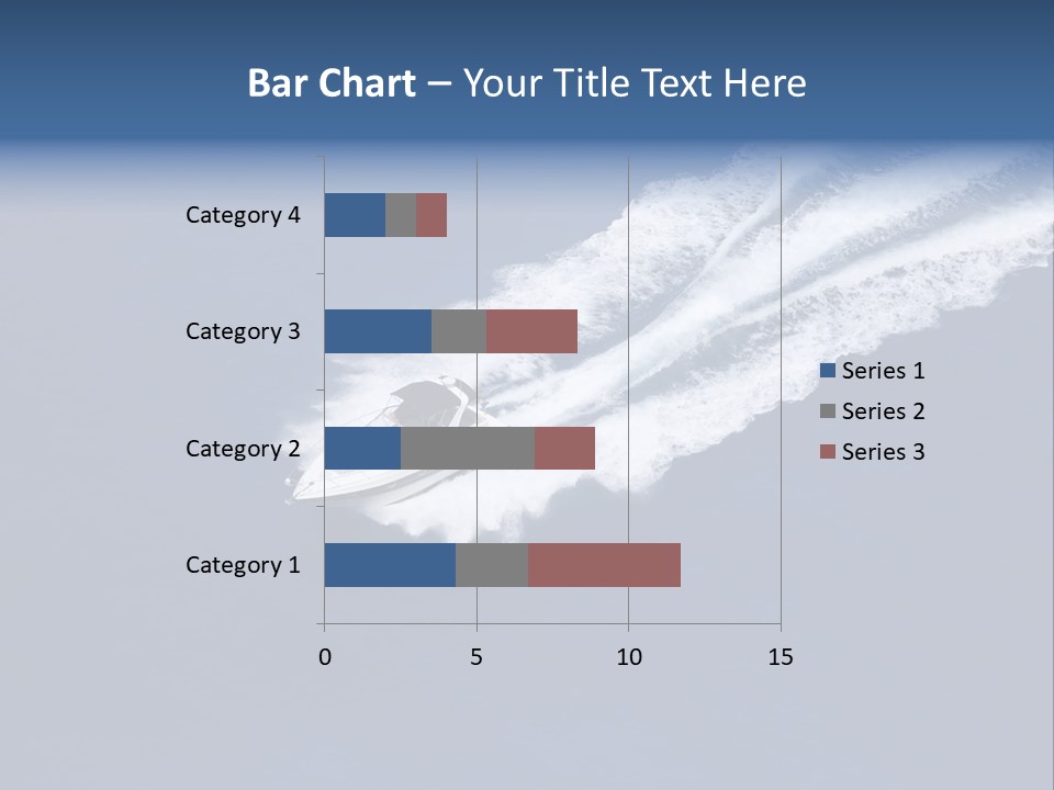 White Boat On The Sea PowerPoint Template