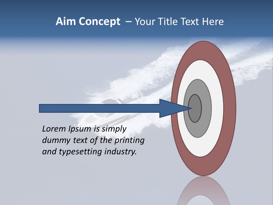 White Boat On The Sea PowerPoint Template