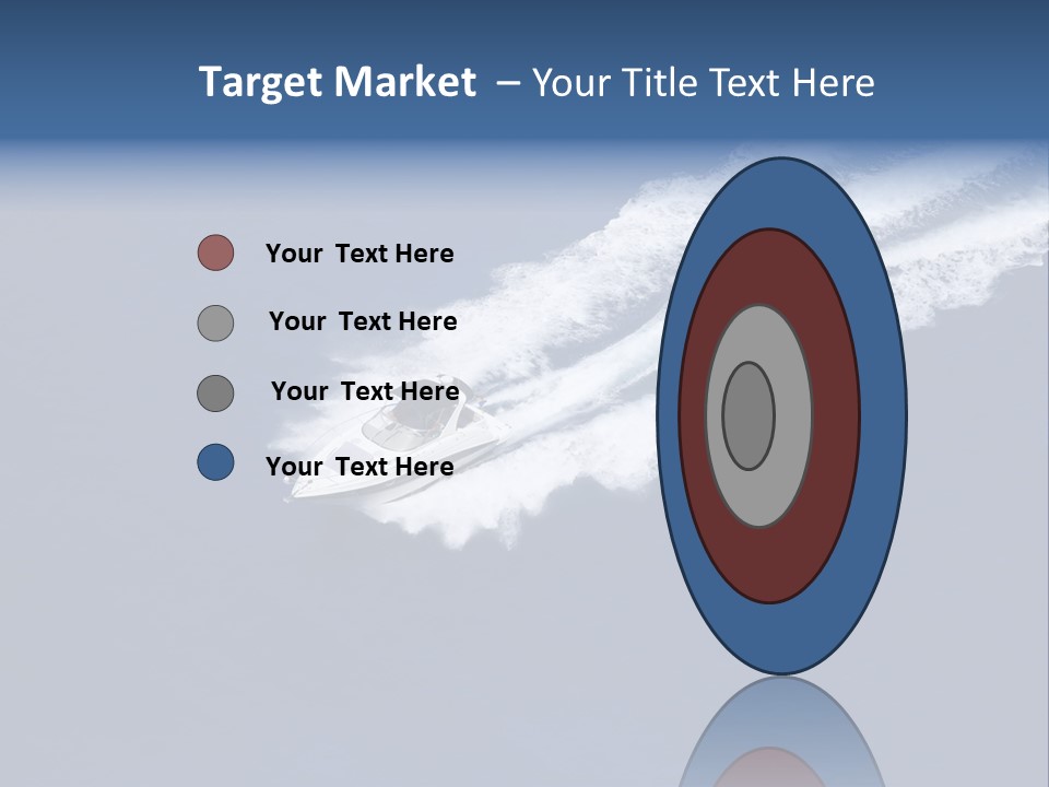 White Boat On The Sea PowerPoint Template