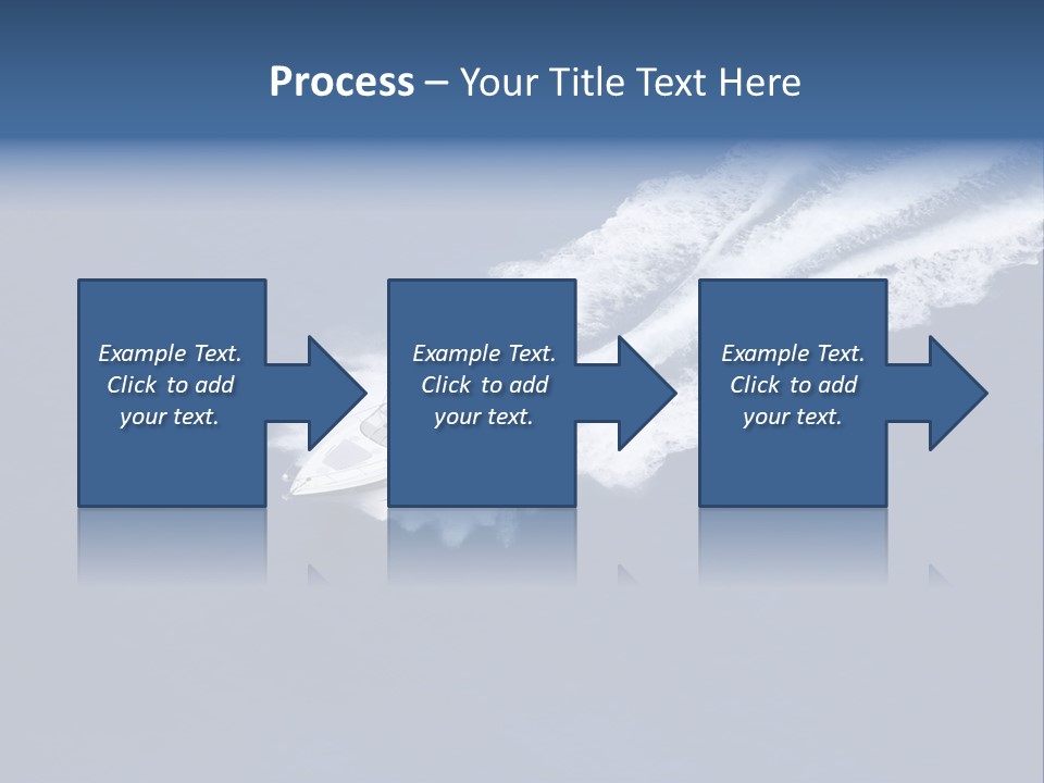 White Boat On The Sea PowerPoint Template