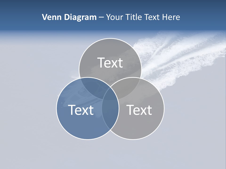 White Boat On The Sea PowerPoint Template