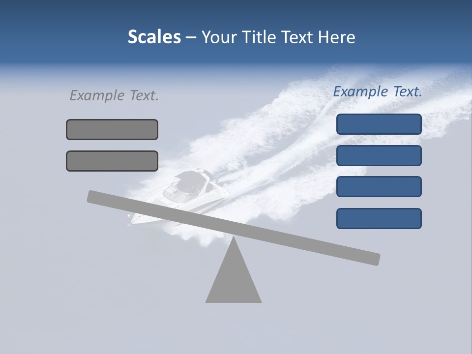 White Boat On The Sea PowerPoint Template