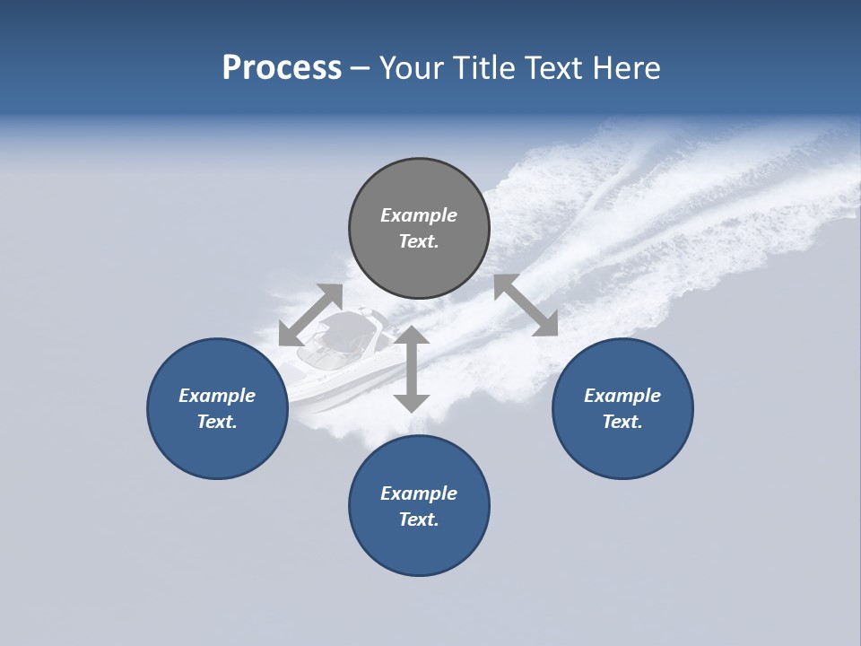 White Boat On The Sea PowerPoint Template