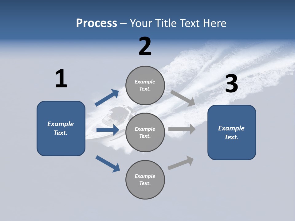 White Boat On The Sea PowerPoint Template