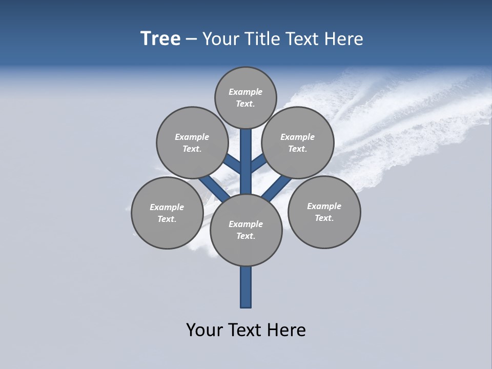 White Boat On The Sea PowerPoint Template