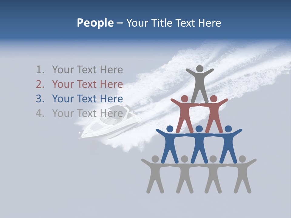 White Boat On The Sea PowerPoint Template