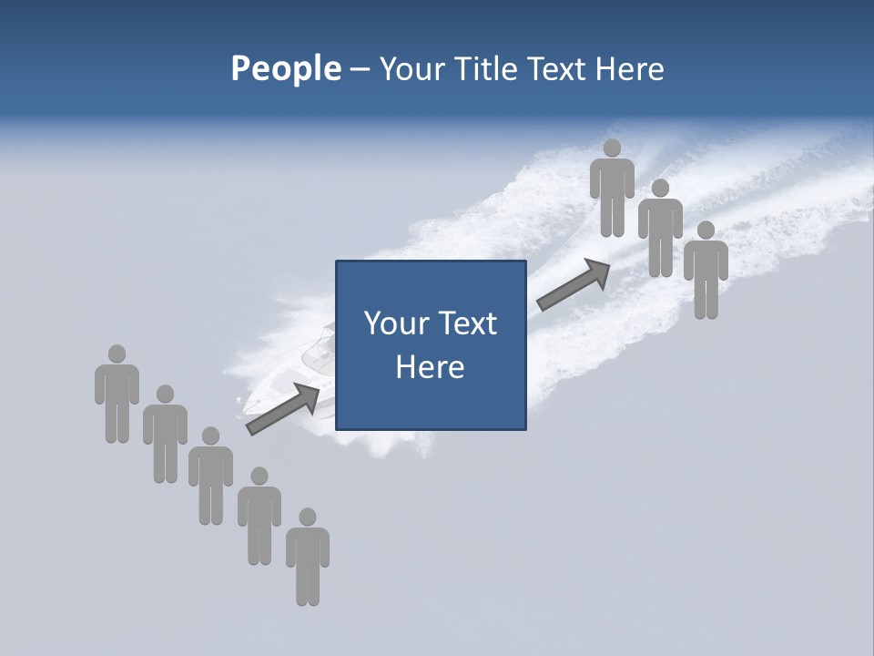 White Boat On The Sea PowerPoint Template