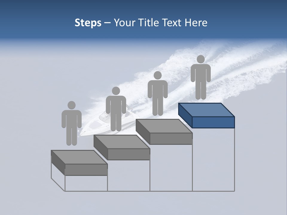 White Boat On The Sea PowerPoint Template