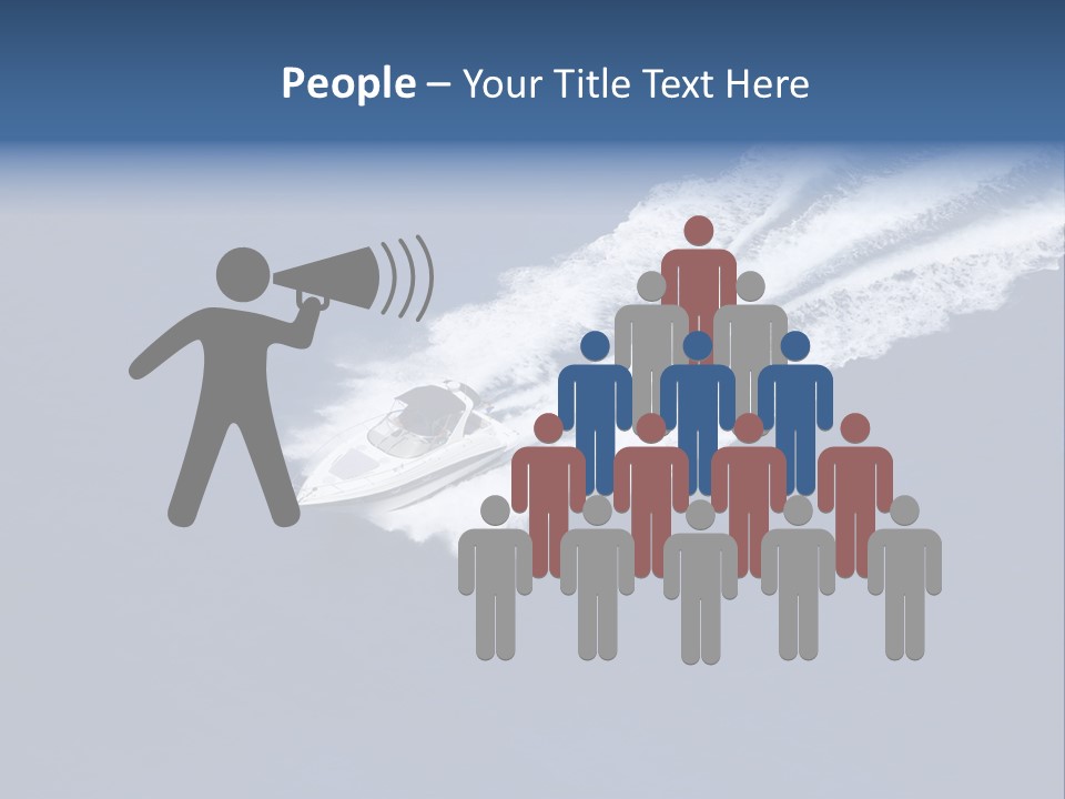 White Boat On The Sea PowerPoint Template