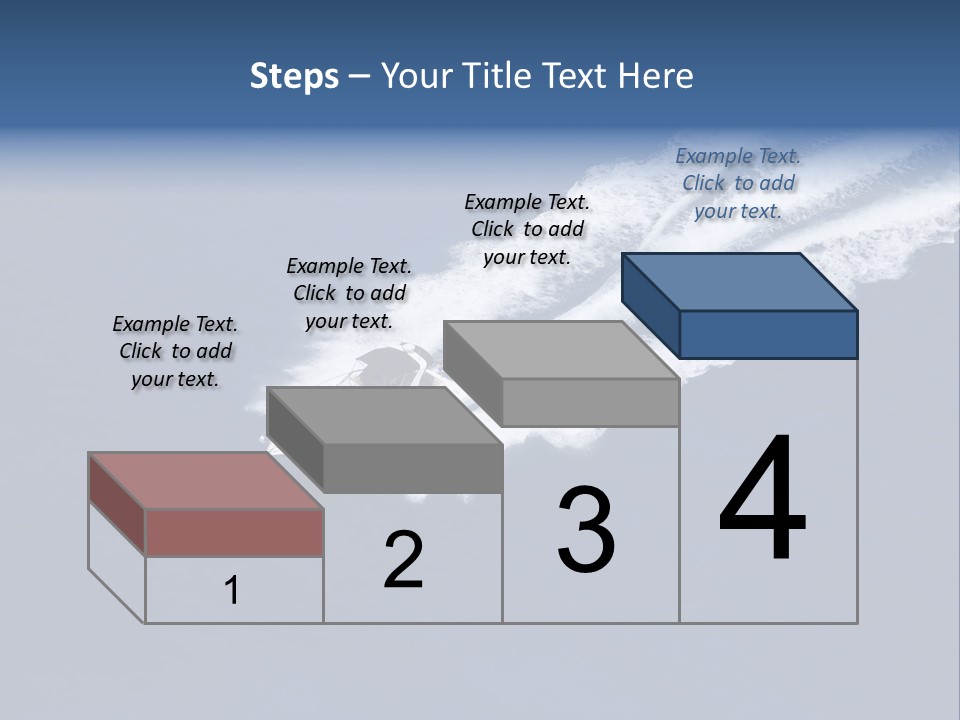 White Boat On The Sea PowerPoint Template