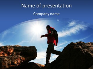 Man Running PowerPoint Template