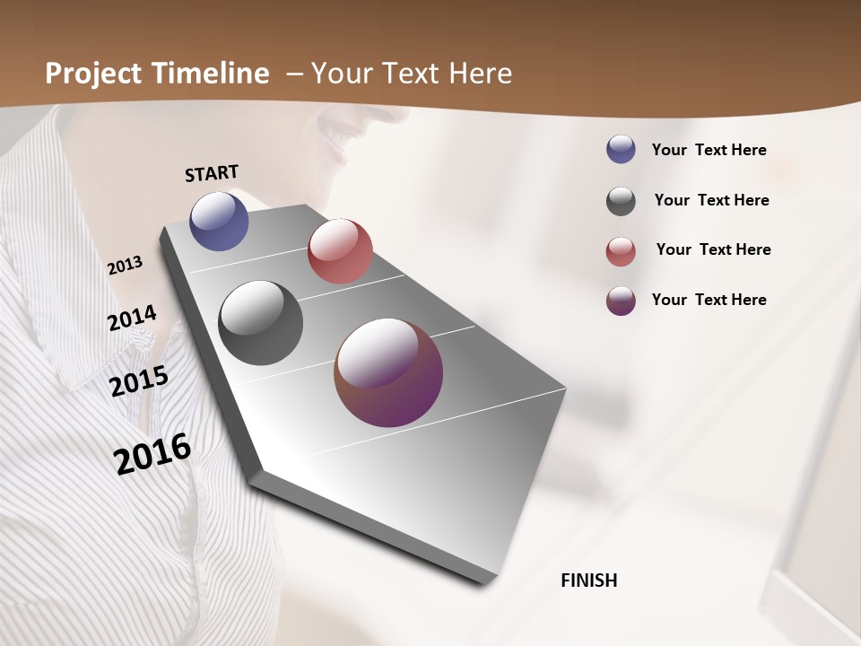 Woman Wearing Headphones In Computer Room Typing And Smiling PowerPoint Template